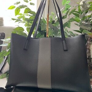 NWOT Vince Camuto Black and Gray Tote Bag for Everyday Elegance